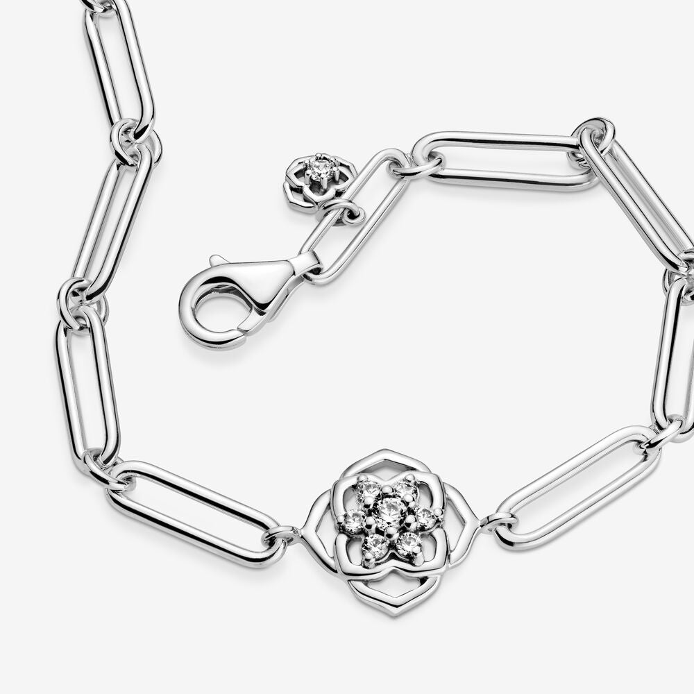 Pulseira Link Petalas de Rosa