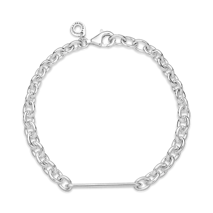Pulseira de Elos com Barra Gravavel