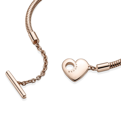 Pulseira Fecho Coração em T