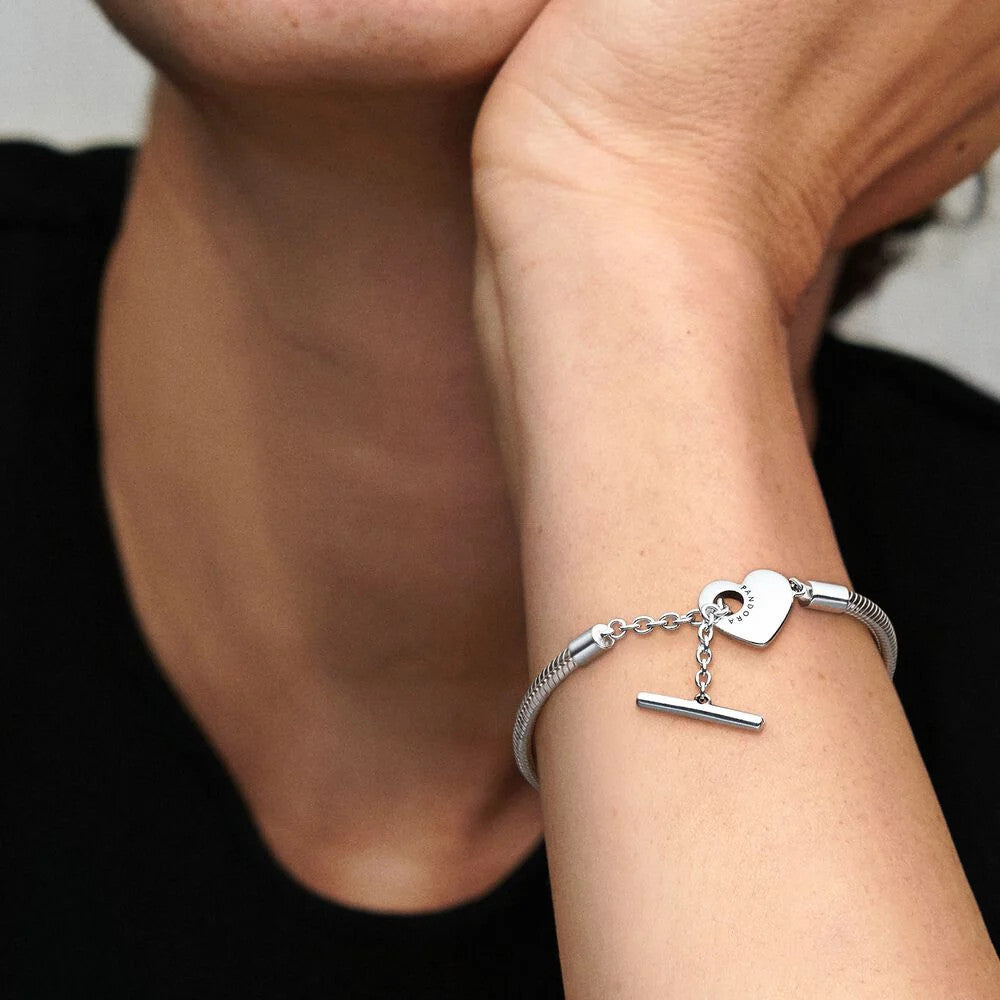 Pulseira Fecho Coração em T