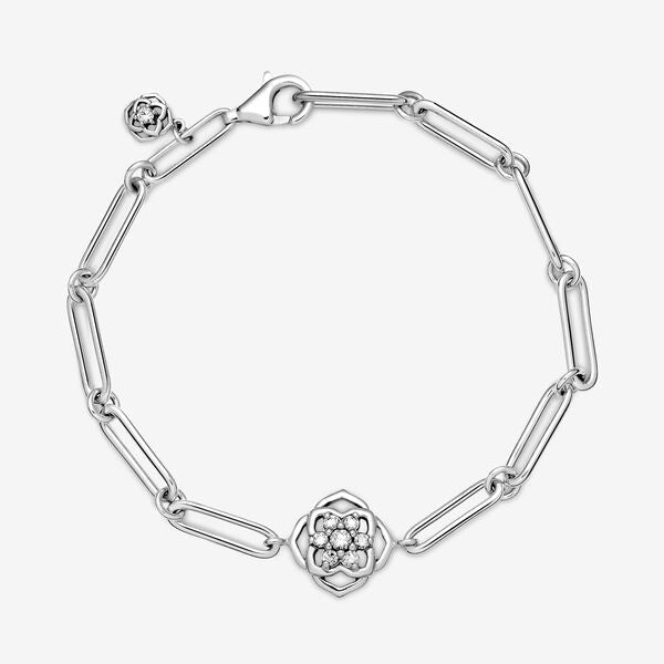 Pulseira Link Petalas de Rosa